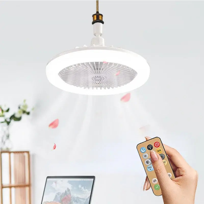 Ceiling Lamp with Remote-Controlled Cooling Fan