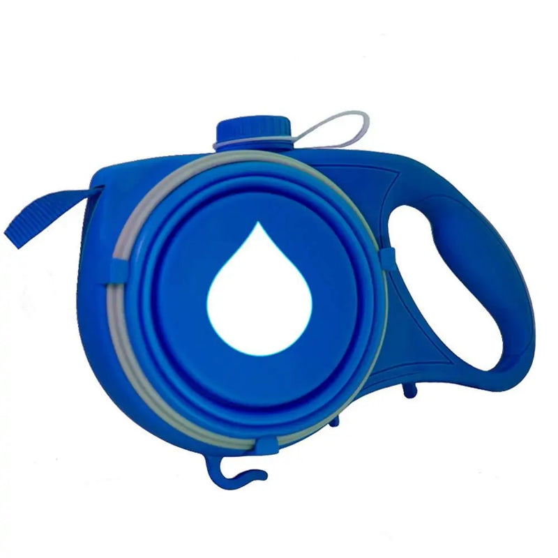 Retractable Dog Leash with built-in water dispenser and bowl