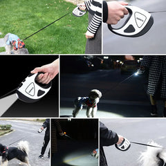 LED Touch Light Pet Automatic Retractable Leash with Night Safety